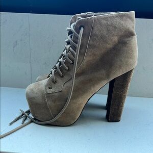 Women's Suede Platform Ankle Boots